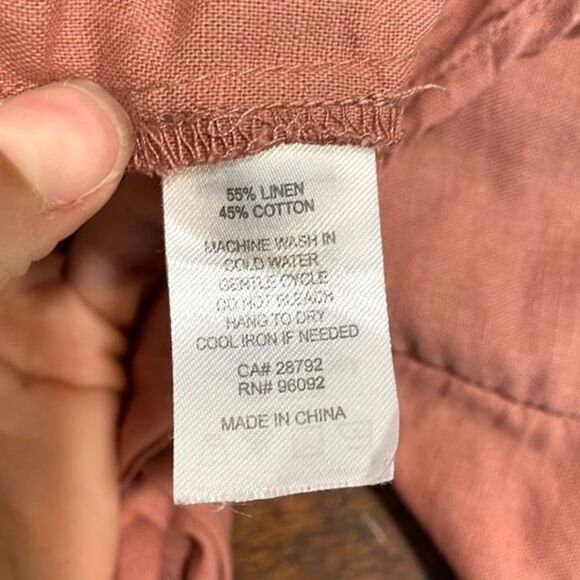 Dalia Linen Cotton Dusty Pink Cardigan Size Large Women’s - Picture 6 of 6